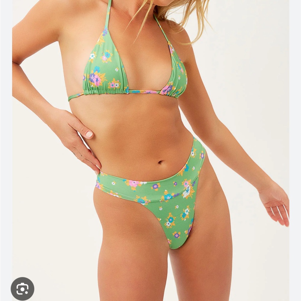 Frankies Bikinis Green Bikini Set - Meadow